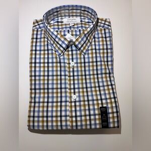 Banana Republic Men's Plaid Shirt in Blue and Brown